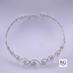 925 OPEN CUT SPIRAL CHOCKER - 15MM - 37.4g <br/>M15820
