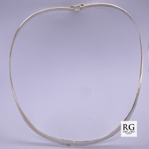 925 PLAIN OVAL WIRE HOOK CLASP CHOCKER - 5MM  <br/>M15821