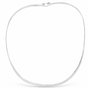 925 PLAIN OVAL WIRE HOOK CLASP CHOCKER - 5MM  <br/>M15821