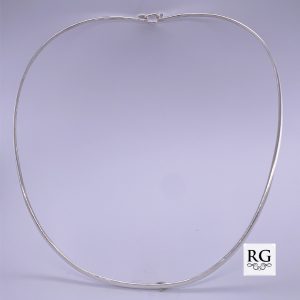 925 PLAIN OVAL WIRE HOOK CLASP CHOCKER - 3MM <br/>M15823