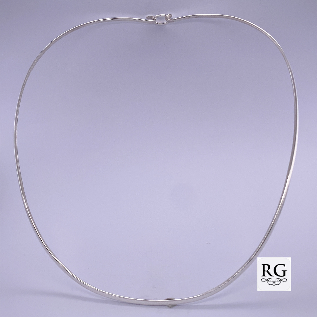 925 PLAIN OVAL WIRE HOOK CLASP CHOCKER - 3MM <br/>M15823