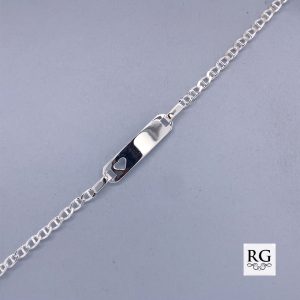 925 ID CUT OUT HEART MARINE LINK BRAC - 5MM - 2.4g <br/>M15837.16