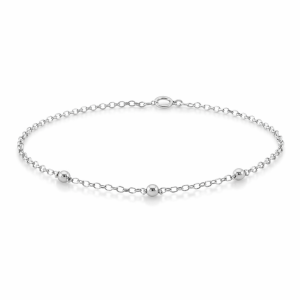 925 RH PL BALLS ON BELCHER BRACELET - 2+3MM  1.85g <br/>M15842.19
