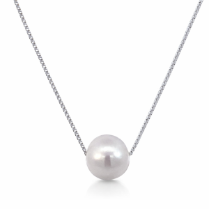 925 WHITE FW PEARL ON BOX CHAIN - 8+0.8MM  <br/>M15844.40+3