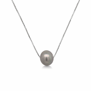 925 GREY FW PEARL ON BOX CHAIN - 10MM+0.7MM <br/>M15847.40
