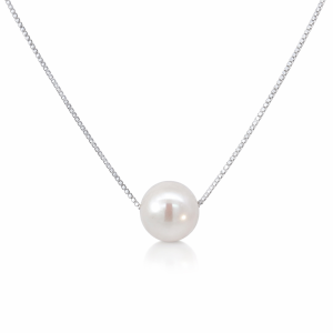 925 WHITE FW PEARL ON BOX CHAIN - 10+0.8MM <br/>M15848.40+3