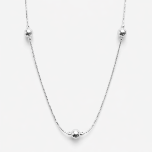 925 HOL BALLS ON SQ BOX LARET CHAIN - 8MM - 31.6g <br/>M15850.150