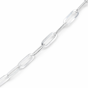 925 PAPERCLIP BRACELET+CHAIN - 6.8MM <br/>M15857
