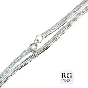 925 FLAT HERRINGBONE CHAIN - 3MM <br/>M15909