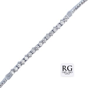 925 CZ PAVE BAR TENNIS BRACELET - EXT - 5MM - 7.7g <br/>M15910.16+5