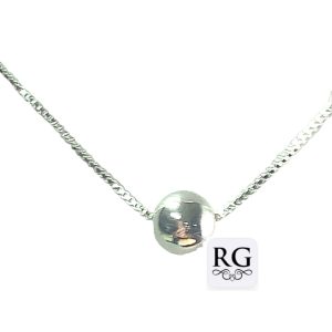 925 SLIDING PLAIN BALL ON BOX CHAIN - 6MM <br/>M15918.40+3