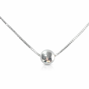925 SLIDING PLAIN BALL ON BOX CHAIN - 6MM <br/>M15918.40+3