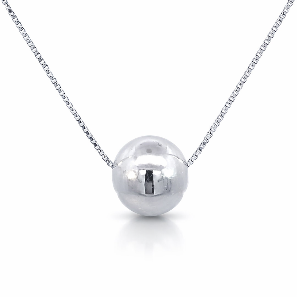 925 SLIDING PLAIN BALL ON BOX CHAIN - 10MM <br/>M15920.40+3