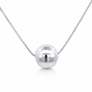 925 SLIDING PLAIN BALL ON BOX CHAIN - 10MM <br/>M15920.40+5