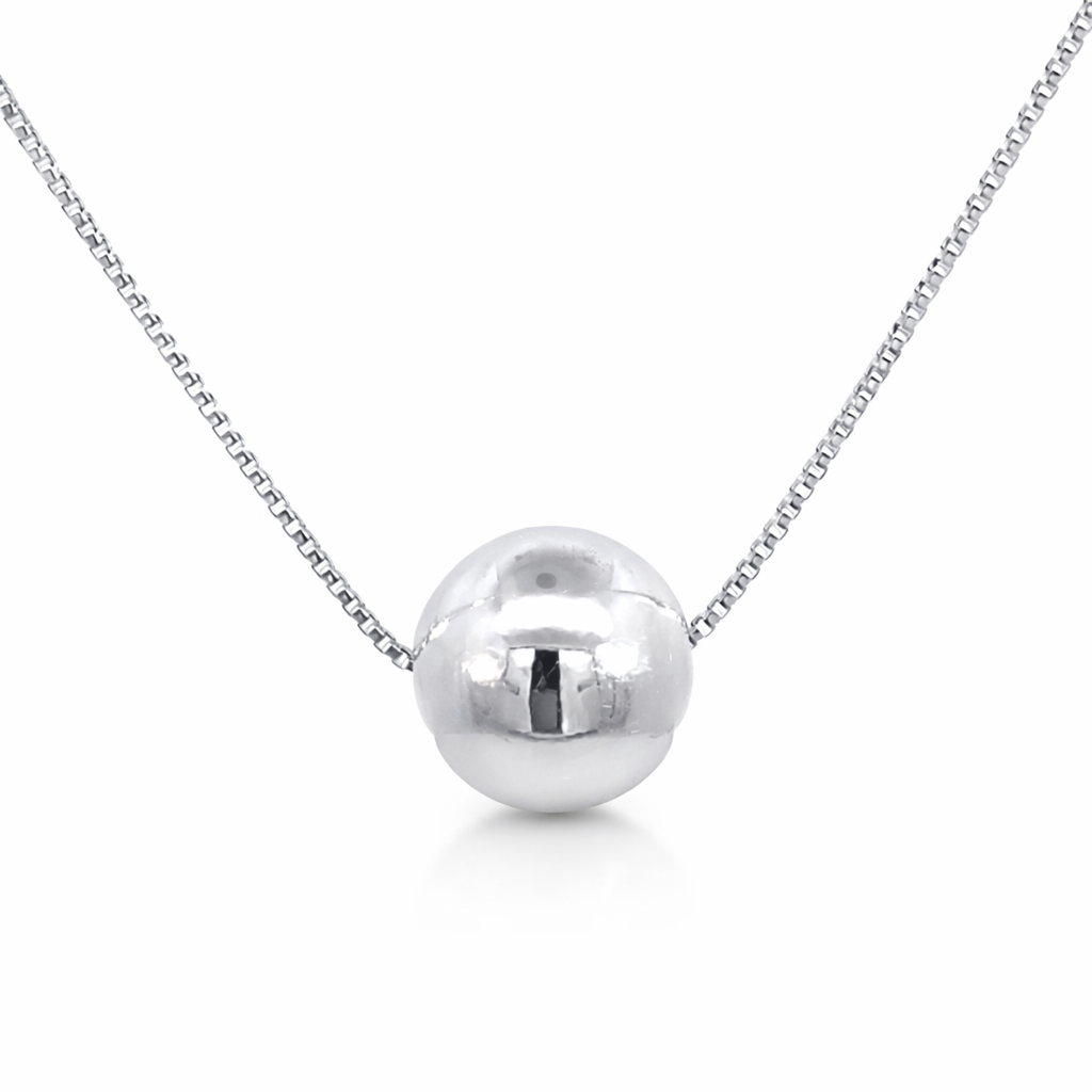 925 SLIDING PLAIN BALL ON BOX CHAIN - 10MM <br/>M15920.40+5