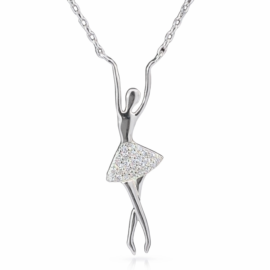 925 CZ PAVE BALLERINA ON ANCHOR CHAIN - 3.1g <br/>M15931.42+3