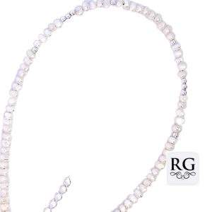 925 FW PEARL+BALLS ANKLE CHAIN - 3MM <br/>M15949.24+3
