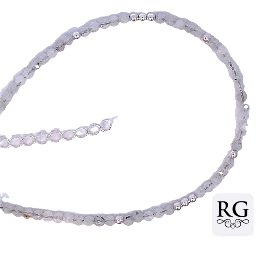 925 MOONSTONE+BALLS ANKLE CHAIN - 2MM <br/>M15951.24+3