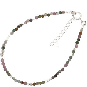 925 MIXED TOURMALINE+BALLS BRACELET - 2MM <br/>M15955.17+3
