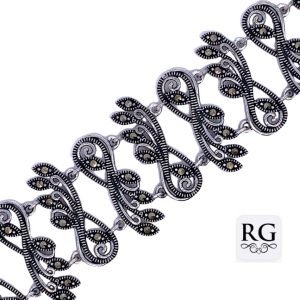 925 MARCASITE VINTAGE ART DECO BRAC - 28MM - 30.3g <br/>M15966.19