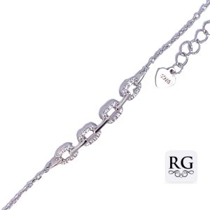 925 OPEN CUT CZ PAVE SQ'S ANCHOR BRAC  4+1.3 1.85g <br/>M15979.16+3