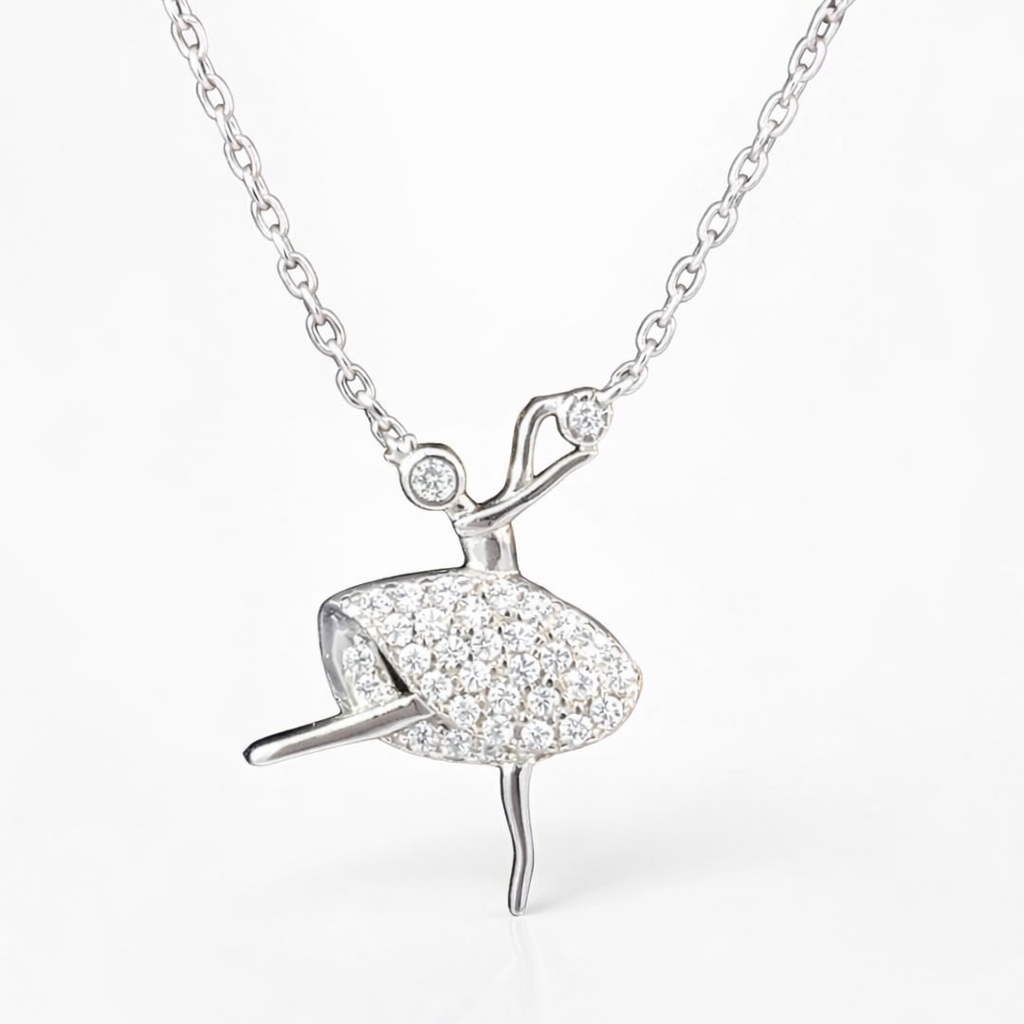 925 CZ PAVE DANCING LADY ON ANCHOR CHAIN - 3.13g <br/>M15984.42+3