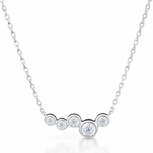 925 CZ PAVE TUBE SET BAR ON ANCHOR CHAIN - 2.5g <br/>M15988.42+3
