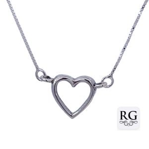 925 OPEN CUT HEART ON BOX CHAIN - 12X11+0.8 2.25g <br/>M15998.43+3