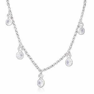 925 6X TUBE SET CZ'S ON ANCHOR BRACELET - 4+1.3MM <br/>M16004.16+3