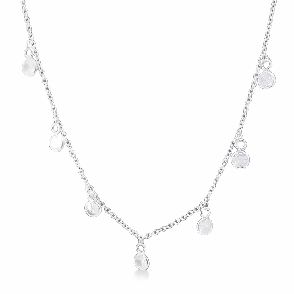 925 7X TUBE SET CZ'S ON ANCHOR CHAIN - 4+1.3MM <br/>M16004.38+5