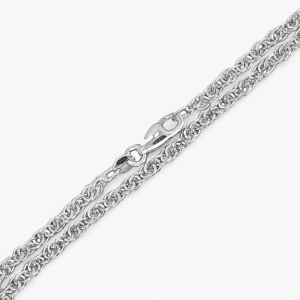 925 RH PL LOOSE ROPE BRACELET+CHAIN - 3.2MM  <br/>M16020