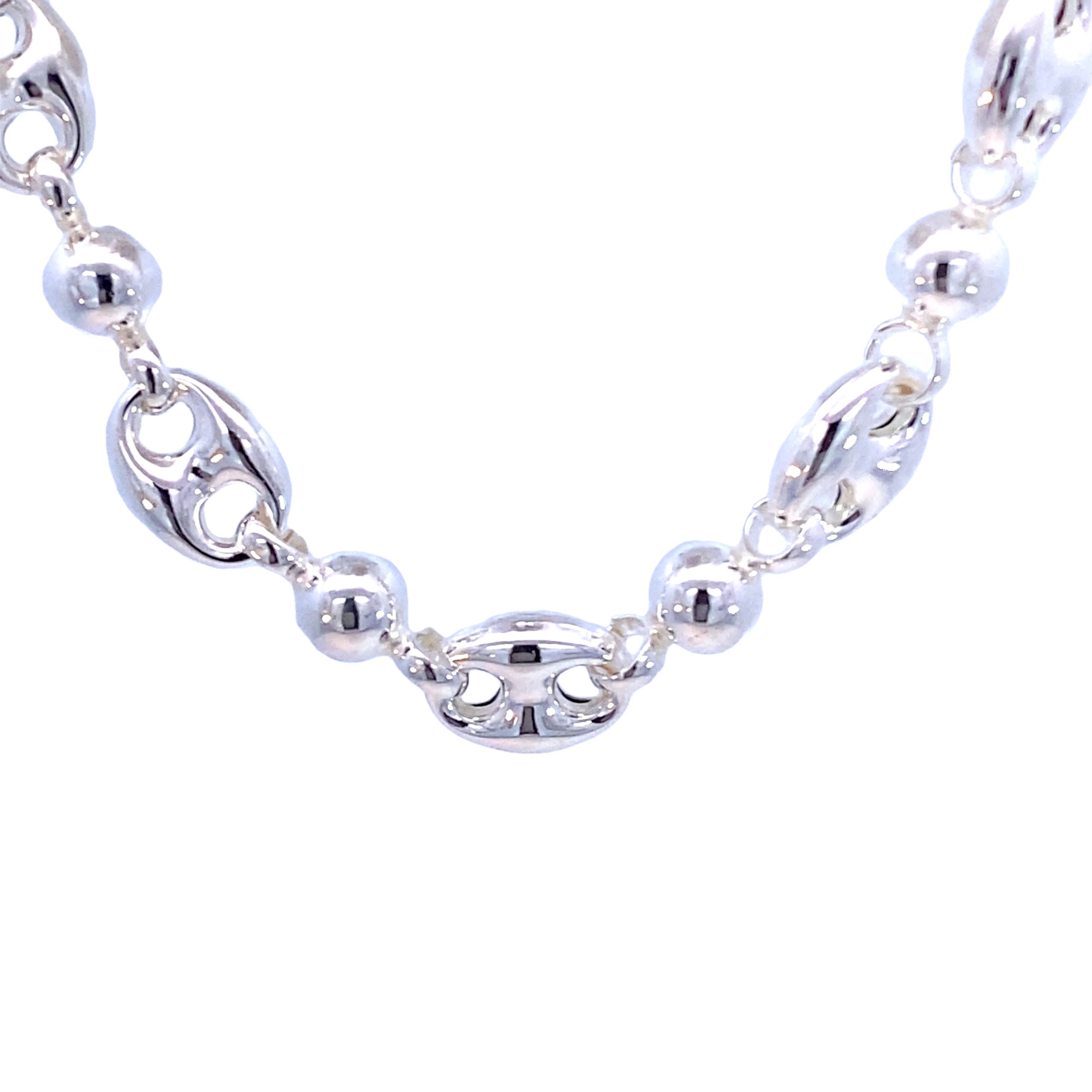925 HOLLOW GUCCI+BALL BRACELET+CHAIN - 11MM <br/>M16021 - Image 2