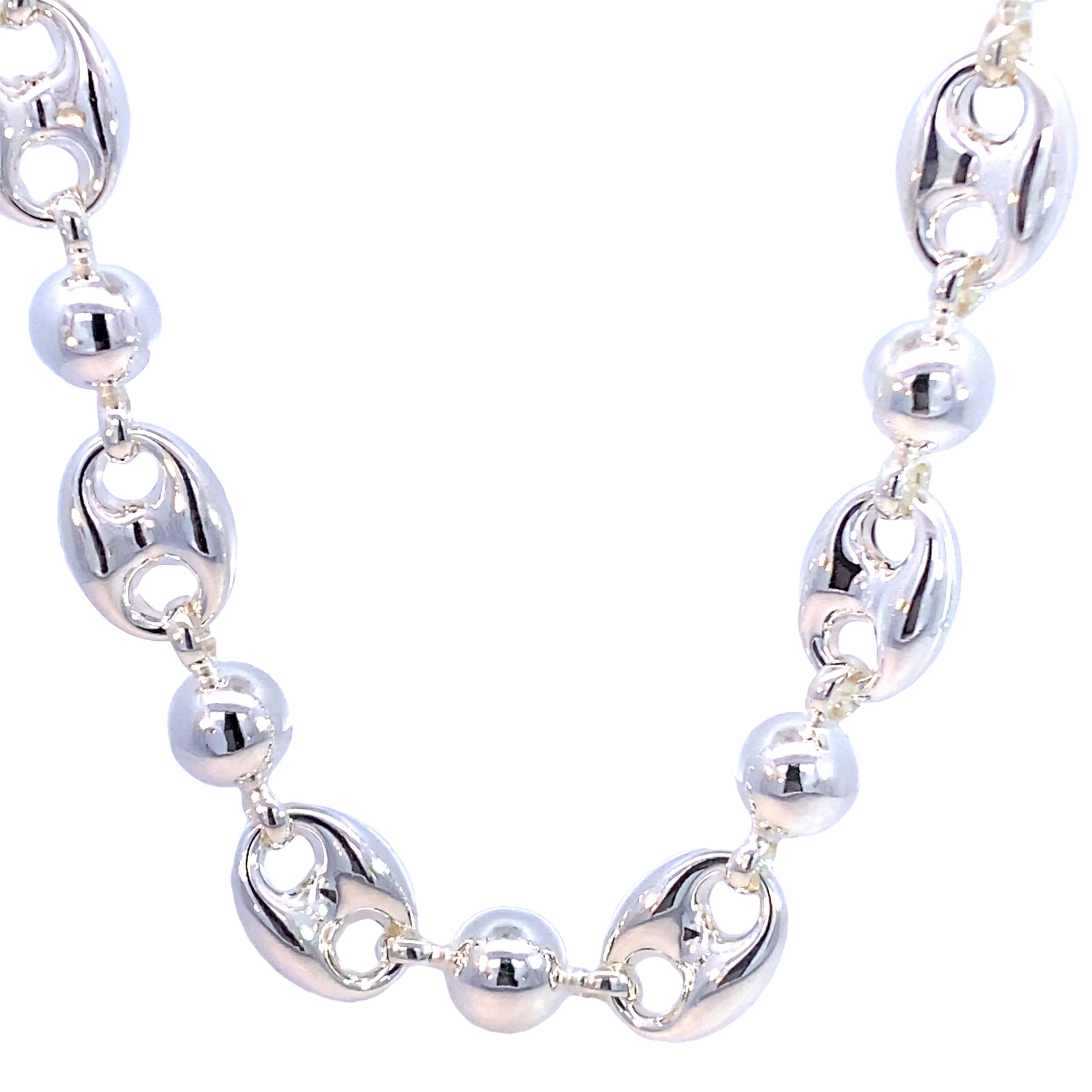 925 HOLLOW GUCCI+BALL BRACELET+CHAIN - 14MM <br/>M16023 - Image 2