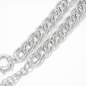 925 PLAIN+MESHED MOTHER+CHILD BRAC+CHAIN - 11MM <br/>M16027