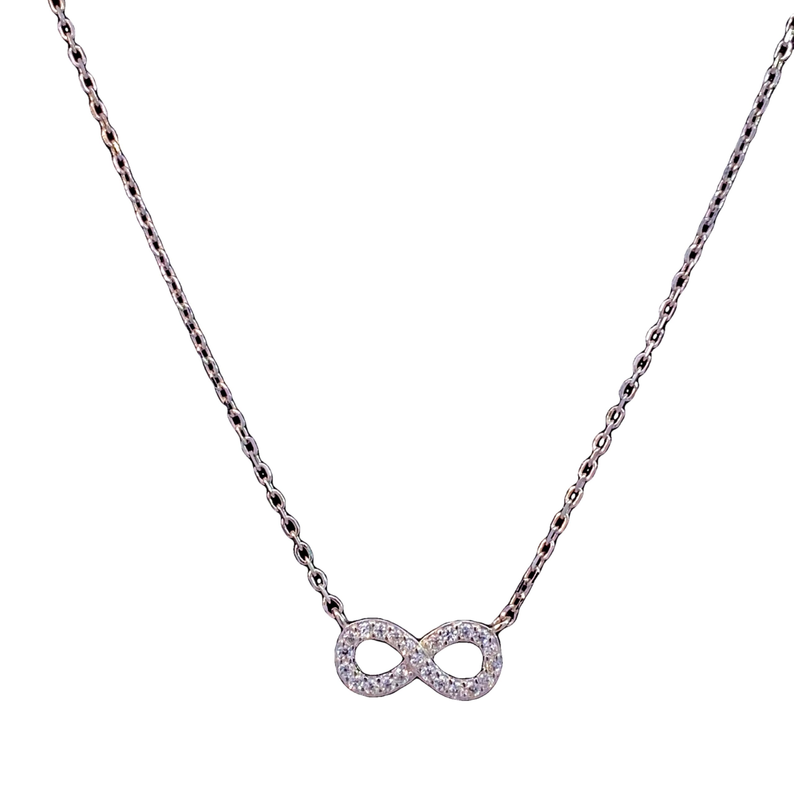 925 CZ PAVE INFINITY ON ANCHOR CHAIN - 15X7+1.25 <br/>M16036.41+3