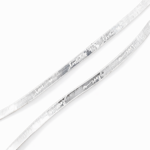 925 MATT LOVE ON HERRINGBONE CHAIN - 4.3MM <br/>M16039