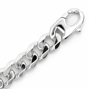 925 BEVEL EDGE BULKY CURB BRAC+CHAIN - 17MM <br/>M16042