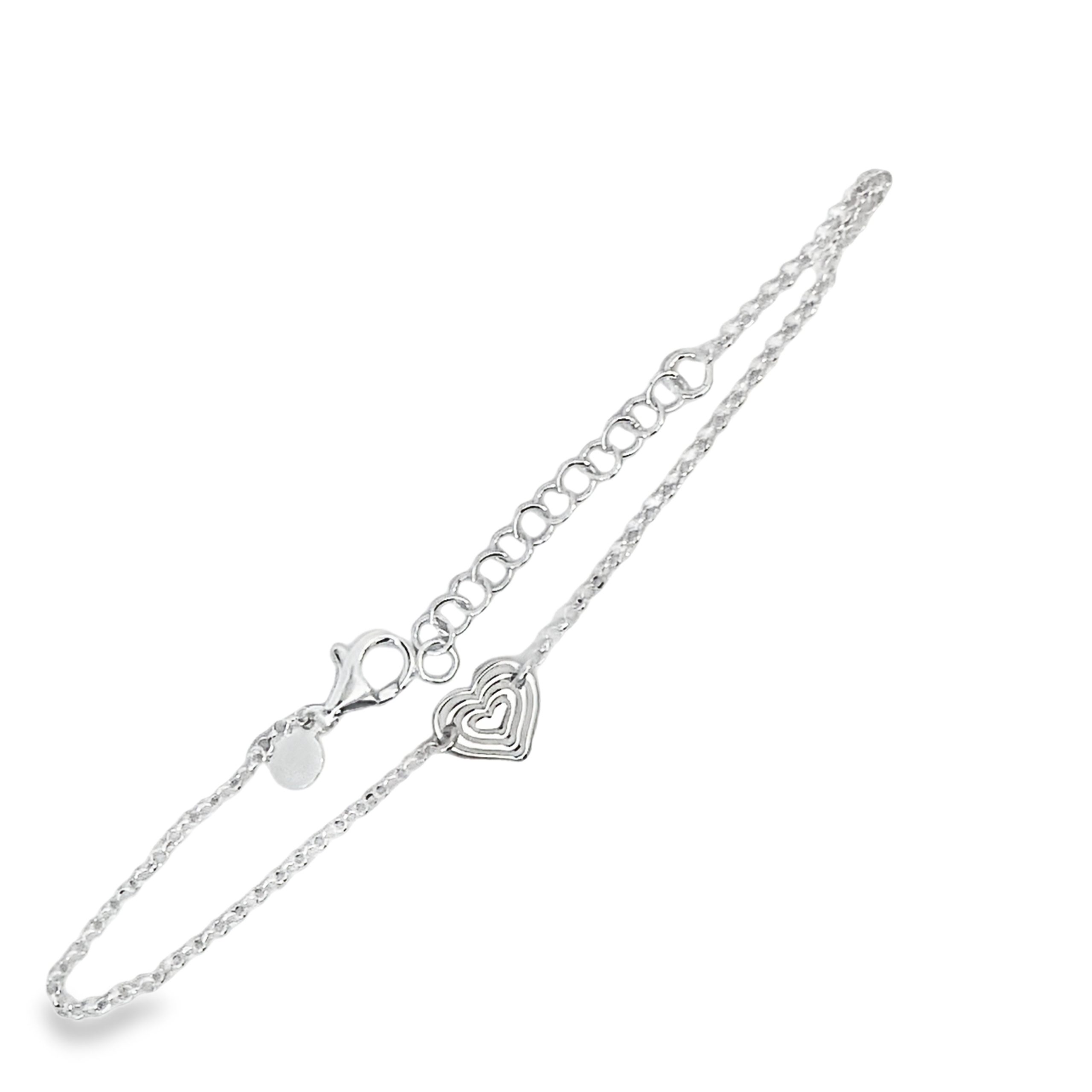 925 HEART ON ANCHOR BRAC+CHAIN - 8+1.4MM <br/>M16048 - Image 2