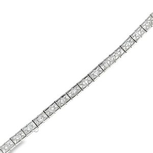 925 SQ CZ PAVE CHANNEL SET TENNIS BRAC 2.8MM 7.45g <br/>M16053.18