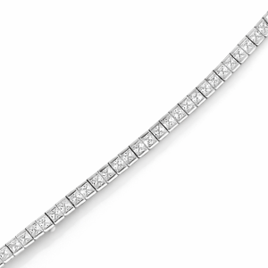 925 SQ CZ PAVE CHANNEL SET TENNIS BRAC 2.8MM 7.45g <br/>M16053.18