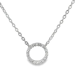 925 CZ PAVE CIRCLE OF LIFE ANCHOR CHAIN 10+1.4 2.2