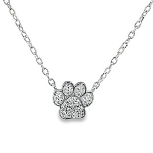 925 CZ PAVE PAW ON ANCHOR CHAIN - 10X9+1.4 - 2.4g <br/>M16060.42+3