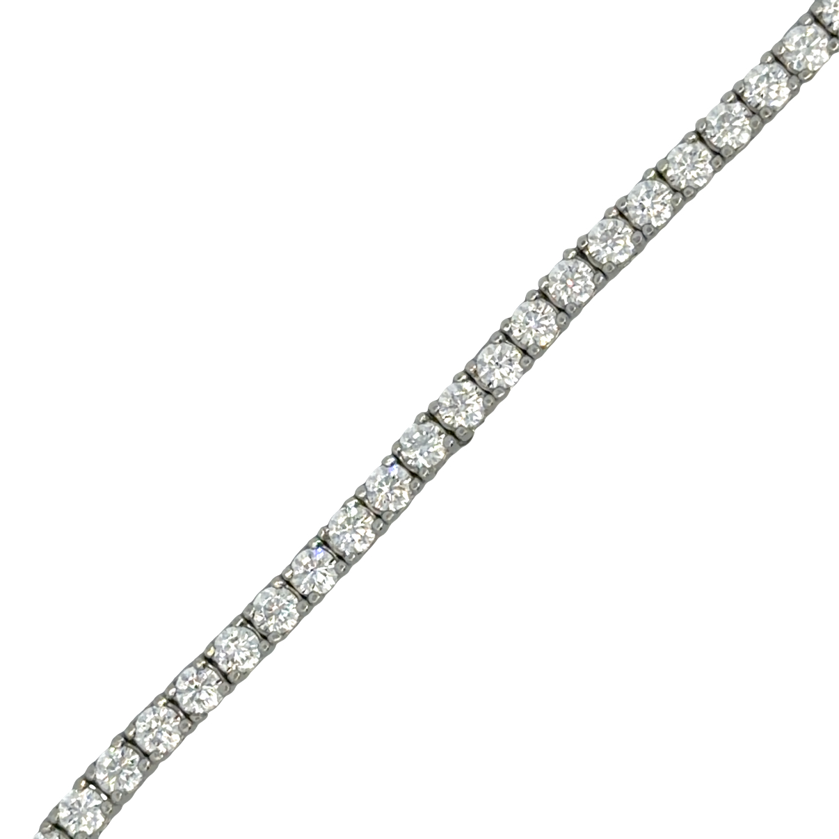 925 CZ PAVE CLAW SET TENNIS BRACEL - 2.5MM - 9.3g