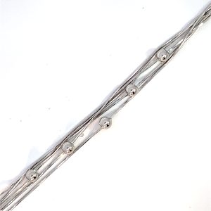 925 RH PL BALLS ON 5 LAYER BOX CHAIN - 4+0.7MM <br/>M16073.17+3