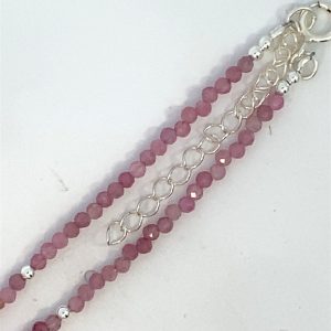 925 PINK TOURMALINE+BALLS CHAIN - 2MM <br/>M16077.41+5