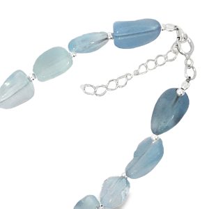 925 OVAL AQUA MARINE BRACELET - 8MM <br/>M16081.17+3