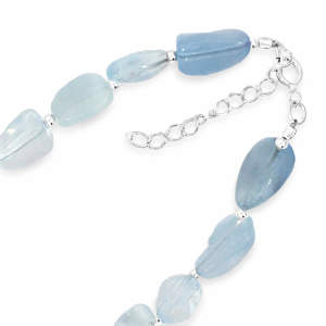 925 OVAL AQUA MARINE BRACELET - 8MM <br/>M16081.17+3