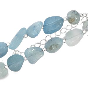 925 OVAL AQUA MARINE CHAIN - 8MM <br/>M16081.42+5