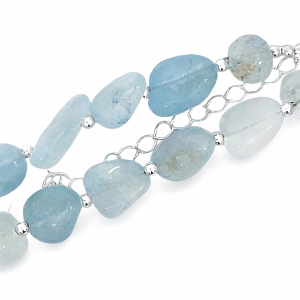 925 OVAL AQUA MARINE CHAIN - 8MM <br/>M16081.42+5