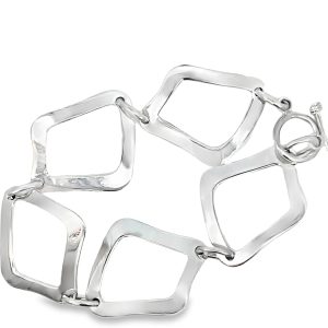 925 MODEST SQUARE LINK BRACELET - 25MM - 12.7g <br/>M16083.19